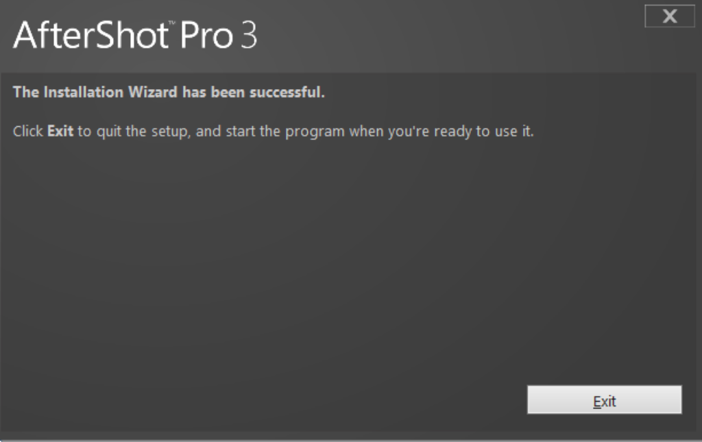 Aftershot-Pro-3-installation-avec-succes